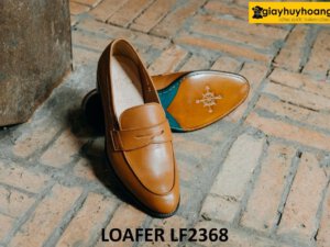 Giày lười nam màu bò đế da bò Penny Loafer LF2368 003