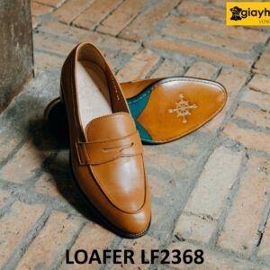 Giày lười nam màu bò đế da bò Penny Loafer LF2368 003