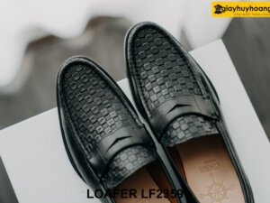 Giày lười da nam nổi bật với da vân Loafer LF2359 005