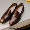 Giày lười da nam nâu phối quần jeans Loafer LF2361 001