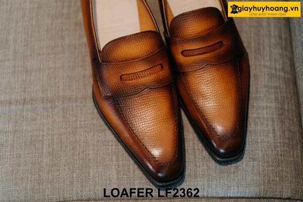 Giày lười da nam mũi nhọn vuông cao cấp Loafer LF2362 001