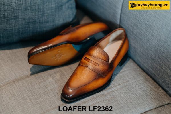 Giày lười da nam mũi nhọn vuông cao cấp Loafer LF2362 002