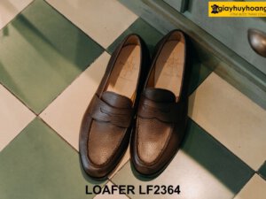 Giày lười nam da vân hạt chống nhăn Loafer LF2363 001