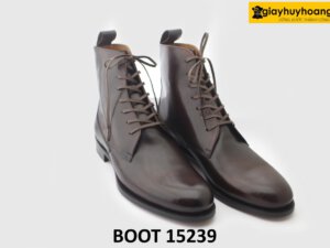 [Outlet size 43] Giày da cổ cao nam buộc dây Boot 15239 001