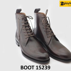 [Outlet size 43] Giày da cổ cao nam buộc dây Boot 15239 001