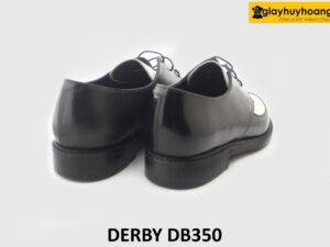 [Outlet size 40] Giày da nam đen trắng mũi nhọn Derby DB350 004