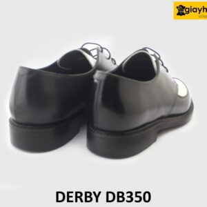 [Outlet size 40] Giày da nam đen trắng mũi nhọn Derby DB350 004