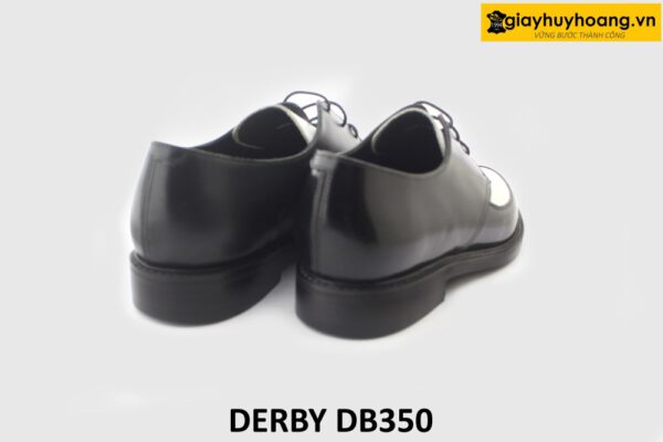 [Outlet size 40] Giày da nam đen trắng mũi nhọn Derby DB350 004