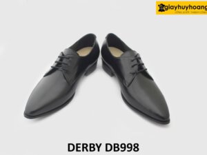 [Outlet size 42] Giày da nam màu đen mũi nhọn Derby DB998 003