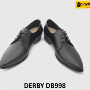 [Outlet size 42] Giày da nam màu đen mũi nhọn Derby DB998 003