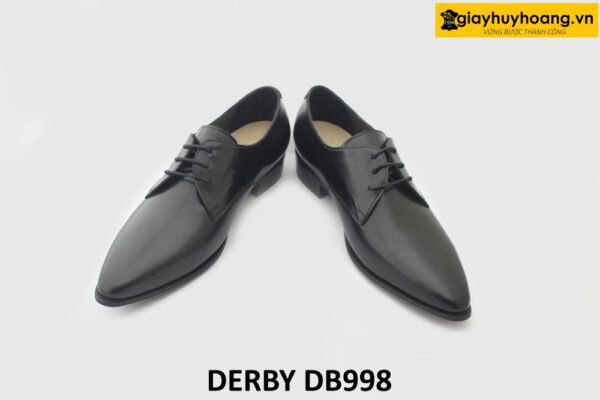 [Outlet size 42] Giày da nam màu đen mũi nhọn Derby DB998 003