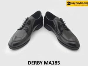 [Outlet size 41] Giày da nam da đen bóng Derby MA185 004