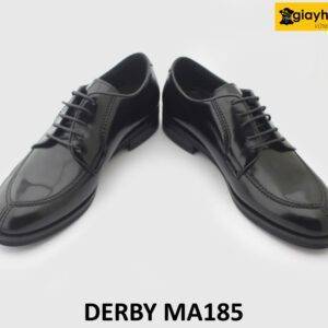 [Outlet size 41] Giày da nam da đen bóng Derby MA185 004