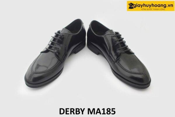 [Outlet size 41] Giày da nam da đen bóng Derby MA185 004