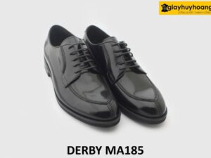 [Outlet size 41] Giày da nam da đen bóng Derby MA185 003