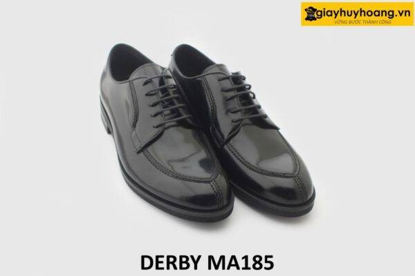 [Outlet size 41] Giày da nam da đen bóng Derby MA185 003