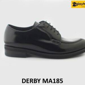 [Outlet size 41] Giày da nam da đen bóng Derby MA185 001