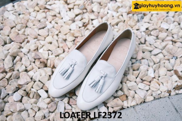 Giày lười nam màu trắng phong cách Loafer LF2372 001