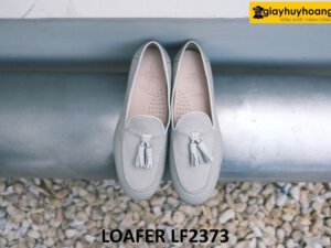 Giày lười nam màu trắng có chuông tassel Loafer LF2373 001