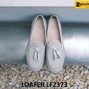 Giày lười nam màu trắng có chuông tassel Loafer LF2373 001