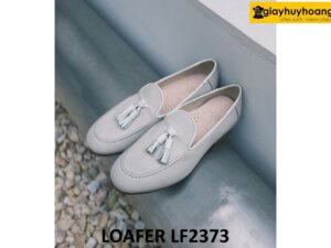 Giày lười nam màu trắng có chuông tassel Loafer LF2373 004