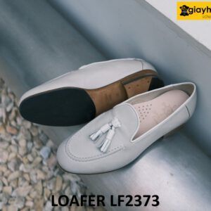 Giày lười nam màu trắng có chuông tassel Loafer LF2373 003