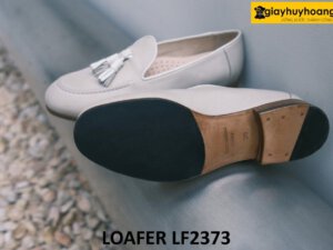 Giày lười nam màu trắng có chuông tassel Loafer LF2373 002