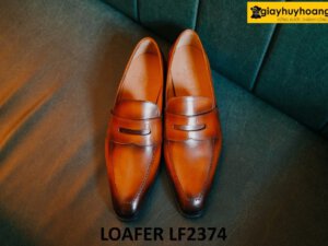 Giày lười nam da bê con nhập ý italy Penny Loafer LF2374 001