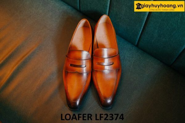 Giày lười nam da bê con nhập ý italy Penny Loafer LF2374 001