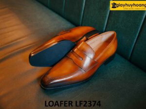 Giày lười nam da bê con nhập ý italy Penny Loafer LF2374 005