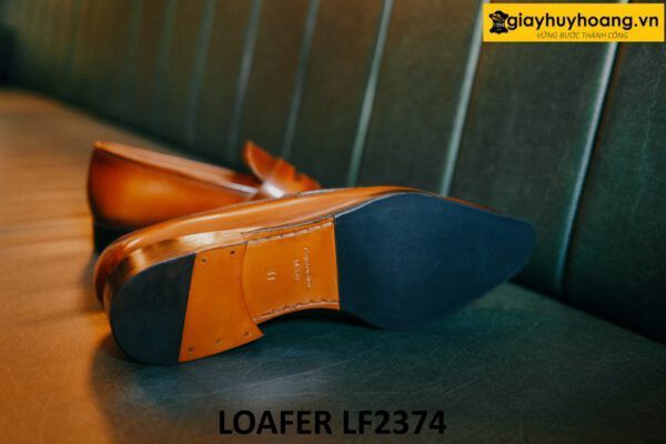 Giày lười nam da bê con nhập ý italy Penny Loafer LF2374 004