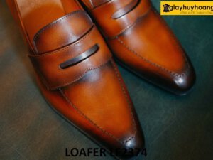 Giày lười nam da bê con nhập ý italy Penny Loafer LF2374 003