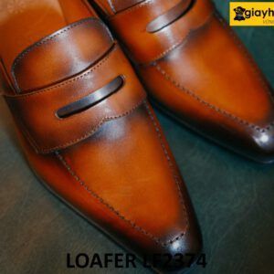 Giày lười nam da bê con nhập ý italy Penny Loafer LF2374 003