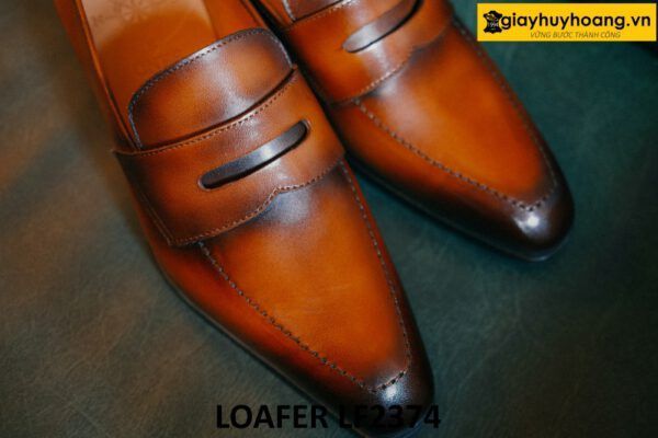 Giày lười nam da bê con nhập ý italy Penny Loafer LF2374 003