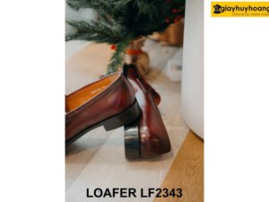 Giày da nam không buộc dây mũi tròn Loafer LF2343 004