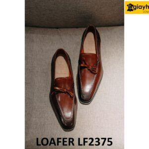 Giày lười nam màu đỏ đô thon dài Loafer LF2375 003