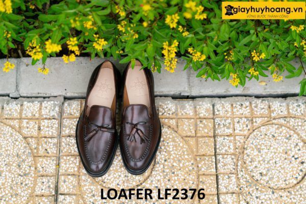 Giày lười nam màu nâu trẻ trung cá tính Loafer LF2376 001