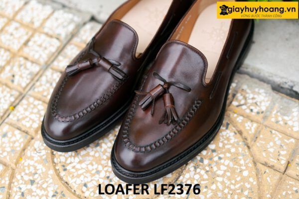 Giày lười nam màu nâu trẻ trung cá tính Loafer LF2376 004