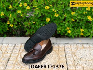 Giày lười nam màu nâu trẻ trung cá tính Loafer LF2376 003