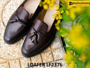Giày lười nam màu nâu trẻ trung cá tính Loafer LF2376 002