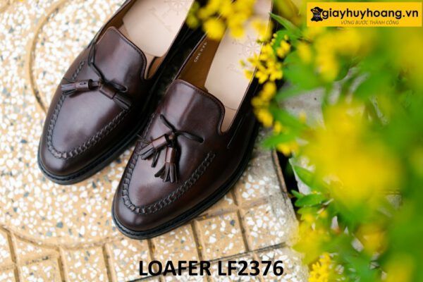 Giày lười nam màu nâu trẻ trung cá tính Loafer LF2376 002