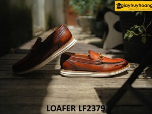 Giày lười nam đế bằng thể thao cao cấp Loafer LF2379 003
