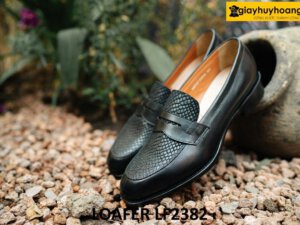 Giày lười nam màu đen độc đáo Loafer LF2382 005