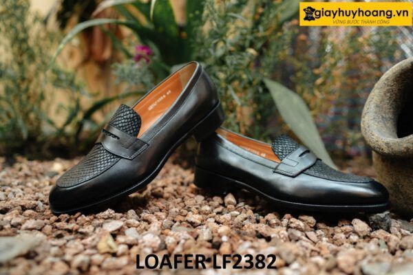 Giày lười nam màu đen độc đáo Loafer LF2382 003