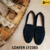 Giày lười nam da lộn màu xanh navy Loafer LF2383 001