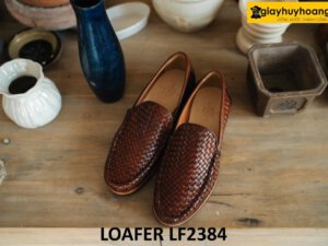 Giày lười nam da đan xen cao cấp Loafer LF2384 001
