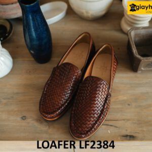 Giày lười nam da đan xen cao cấp Loafer LF2384 001