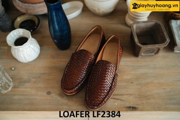 Giày lười nam da đan xen cao cấp Loafer LF2384 001