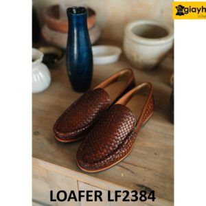 Giày lười nam da đan xen cao cấp Loafer LF2384 005