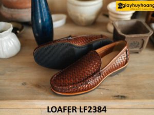Giày lười nam da đan xen cao cấp Loafer LF2384 004